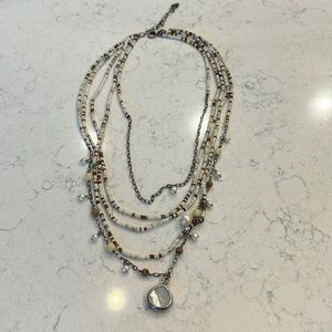Silpada retired multi-strand Pearl and Bead necklace